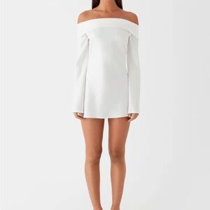 Elegant Off-Shoulder White Dress